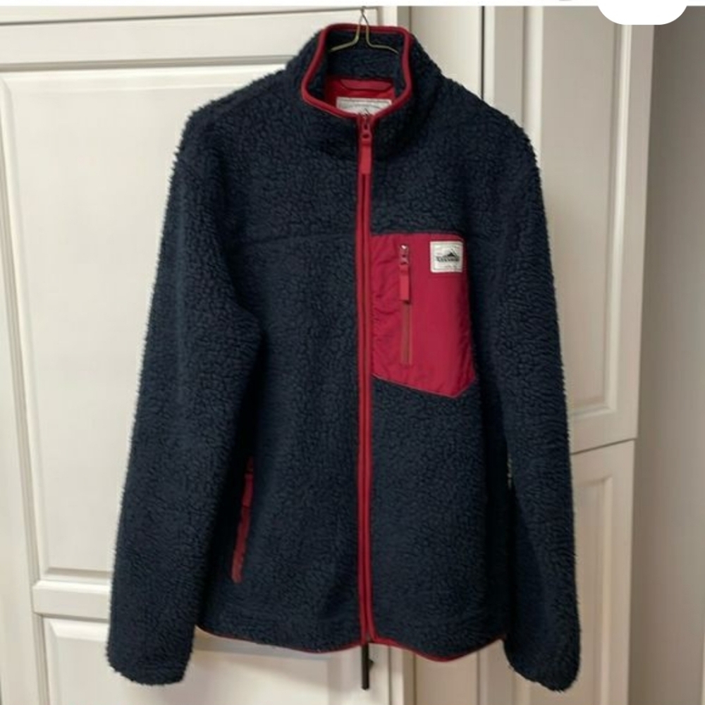 PENFIELD for Madewell Lavic Pile Fleece Jacket in Navy. WOMENS SMALL.
